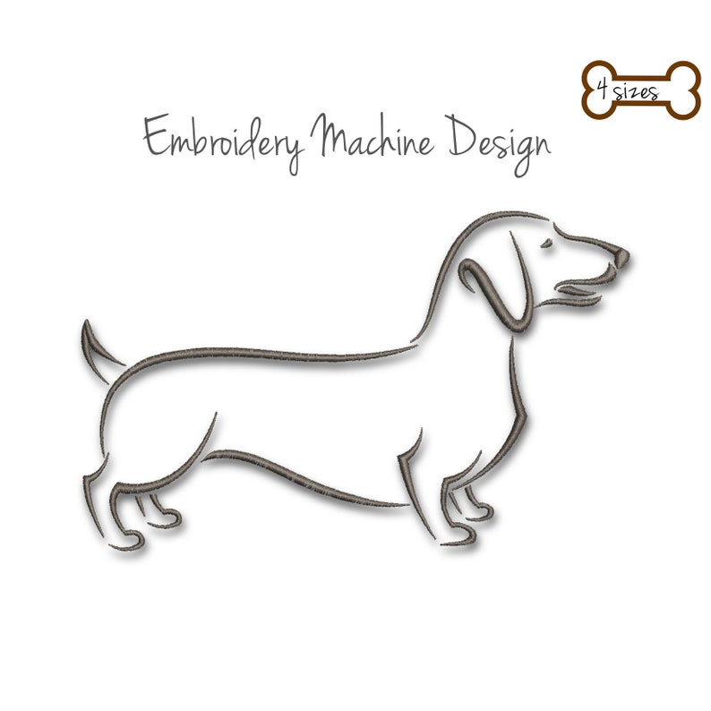 Dachshund Embroidery Machine Designs Dog Pes Animal Pattern Etsy