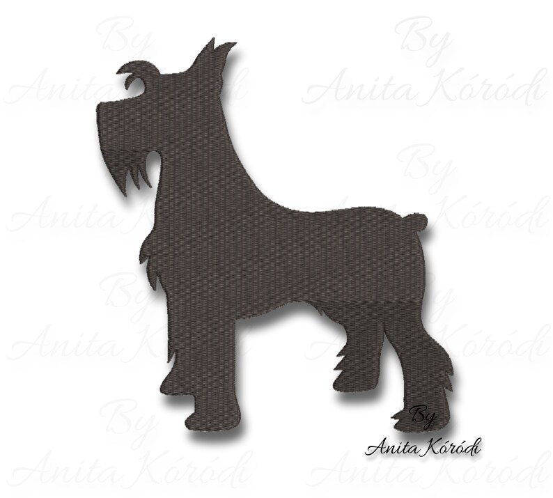 Schnauzer embroidery machine designs dog silhouette pes files  etsy Schnauzer embroidery machine designs dog silhouette pes files  etsy
