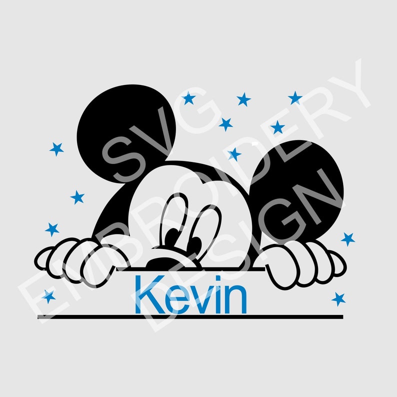 Mickey Mouse Split Monogram Graphics SVG Dxf EPS Png Cdr Ai Pdf Vector Art Clipart instant download Digital Cut Print File Cricut Silhouette image 1