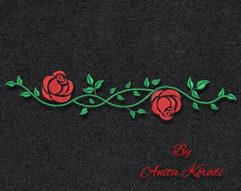 Rose Embroidery Design For Machine Flowers designs bloom digital instant download ornate pattern hoop file t-shirt towel