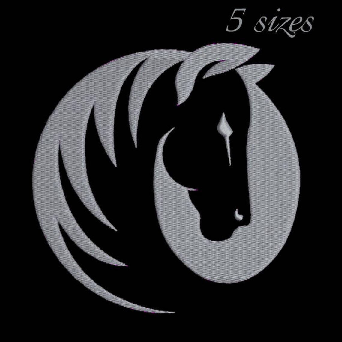 Horse Head Embroidery Machine Design Animal Digital Instant Etsy