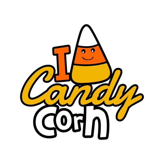 I Love Candy Corn Halloween T-shirt Graphics SVG Dxf EPS Png | Etsy