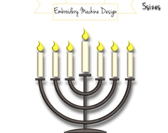 Menorah Embroidery Design Candles pes Symbol designs digital instant download pattern hoop file t-shirt digital