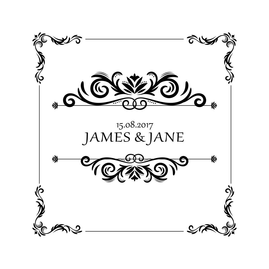 Download Frame Wedding Vintage Vinyl Graphics Svg Dxf Eps Png Cdr Ai Etsy
