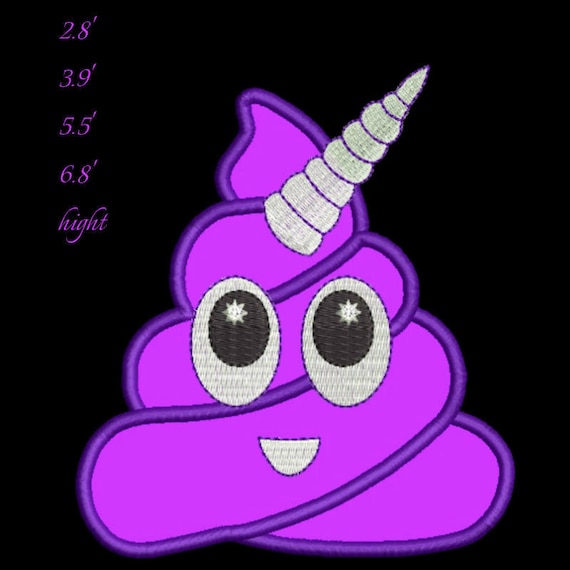 Poop Emoji Unicorn embroidery machine design Smiley Pattern Emoticon designs instant digital download applique hoop file Il_570xn