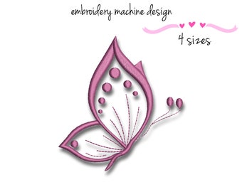 Butterfly embroidery machine design pes file digital instant download pattern