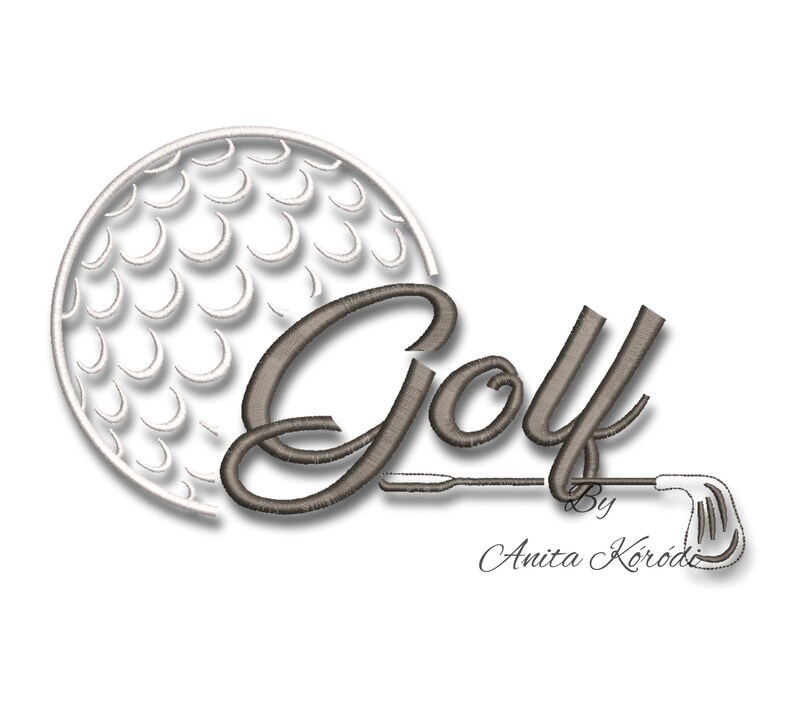 Golf embroidery machine designs golf player sport pattern pes  etsy uk