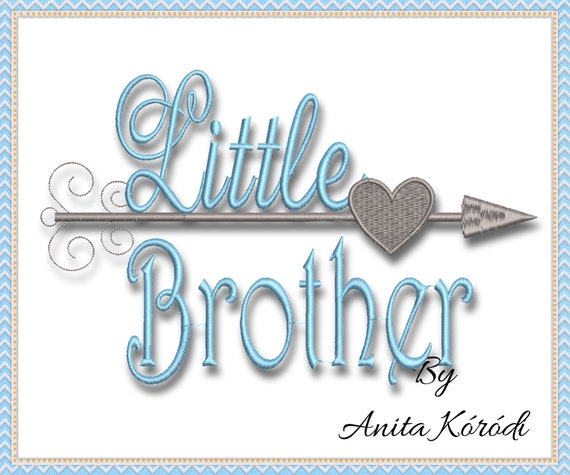 Little Brother Embroidery Machine Design Pes new baby digital instant download pattern Il_570xn