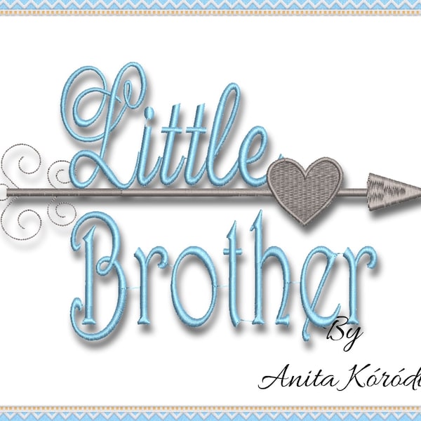 Little Brother Embroidery Machine Design Pes new baby digital instant download pattern