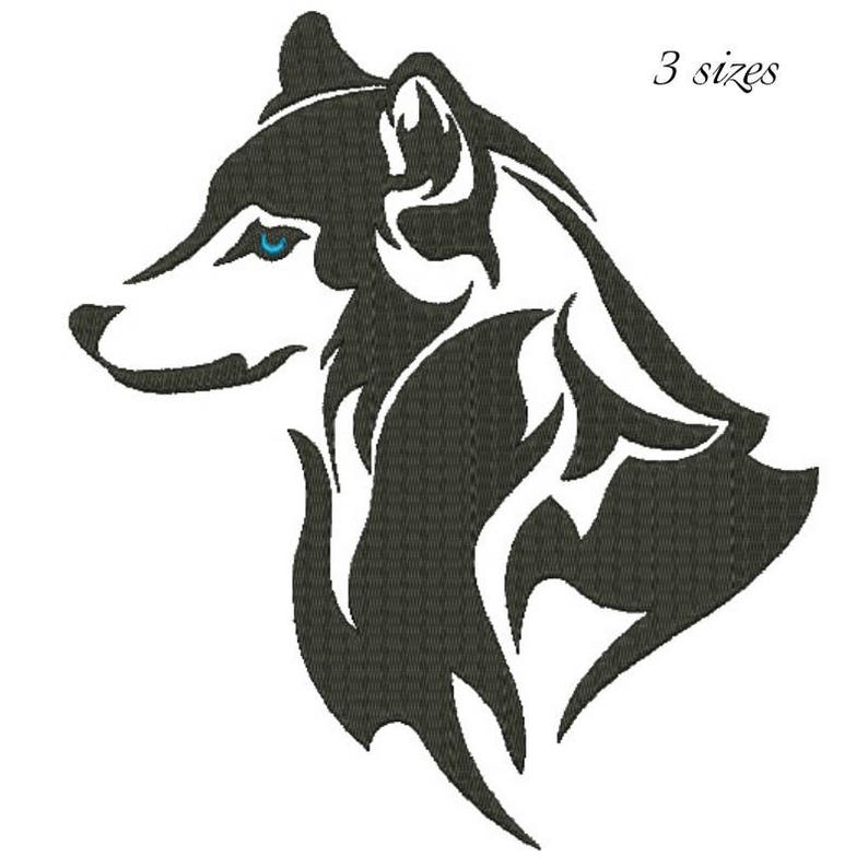 Siberian Husky Embroidery Machine Designs animal pattern digital instant pet head design t-shirt towel puppy designs hoop file image 1