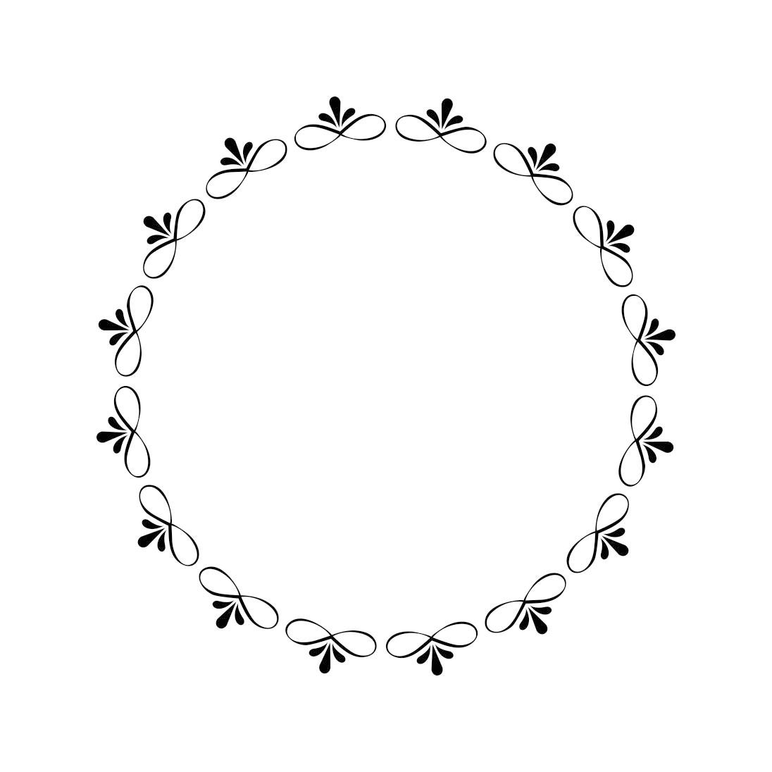 Download Vintage Frame Circle Monogram Graphics SVG Dxf EPS Png Cdr ...