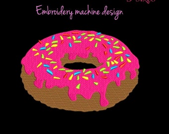 Doughnut embroidery machine design Pes Donut
