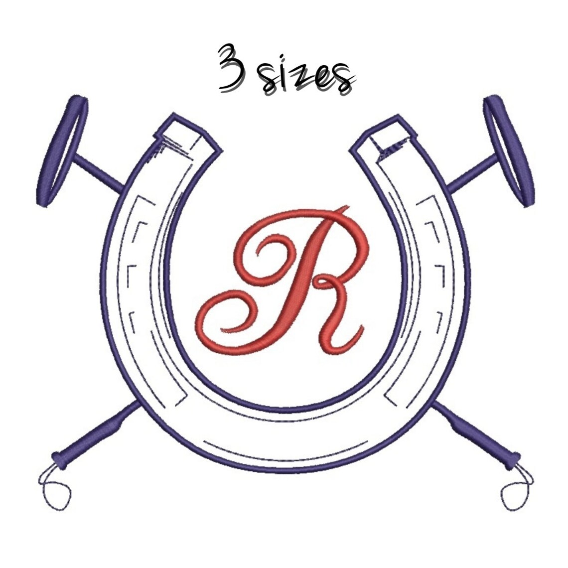 Horseshoe Monogram Frame Embroidery Machine Designs Digital Etsy