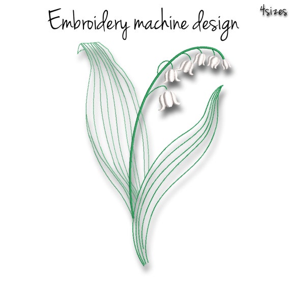 Lily of the valley machine embroidery design pes Il_570xn