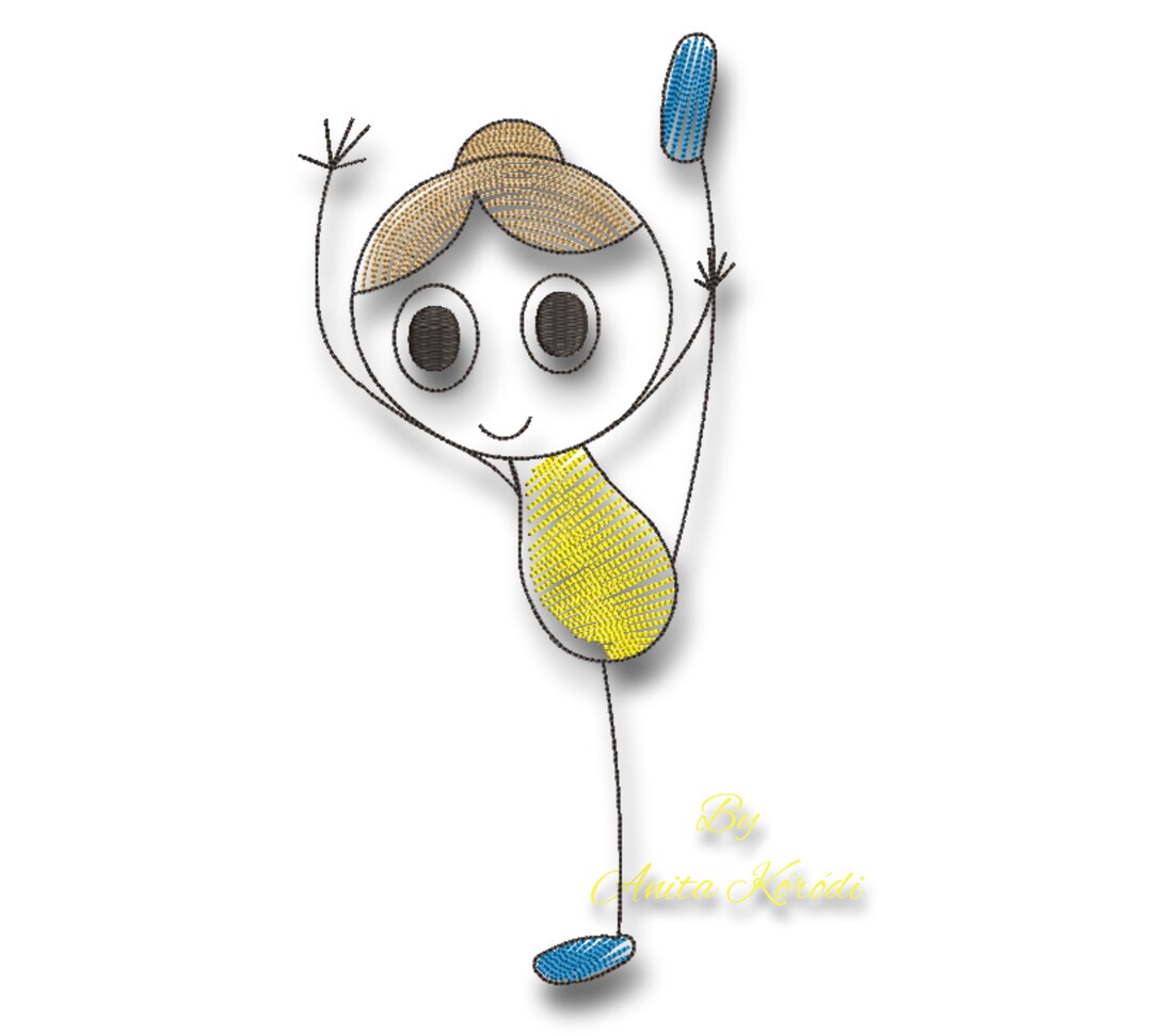 Embroidery Machine Designs Ballet Girl Funny Pattern Digital Instant ...