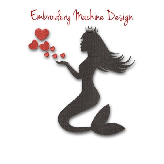 Mermaid embroidery machine design designs instant digital download pattern designs hoop pes file towel t-shirt for girl Il_570xn