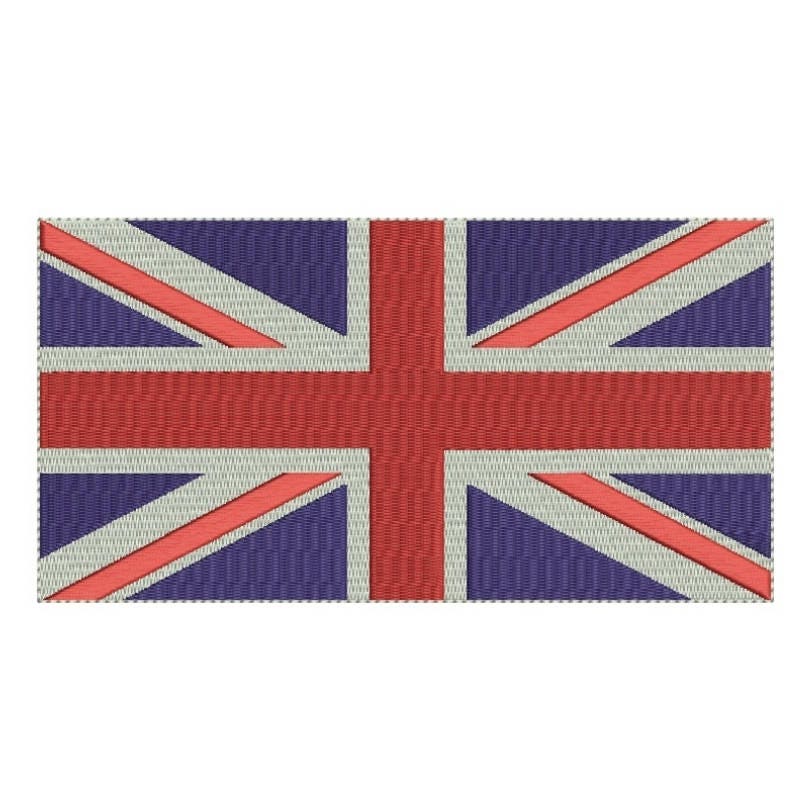 Union Jack flag machine embroidery design Great Britain | Etsy