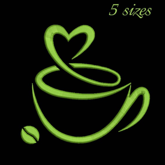 Coffee Love machine embroidery design,designs,kitchen,mom,cuisine outline kitchen pattern digital instant design,towel hoop file download Il_570xn