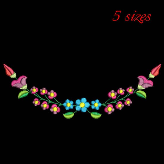 Kalocsa flower machine embroidery design Hungarian flower designs folk instant digital download pattern designs hoop file towel Il_570xn
