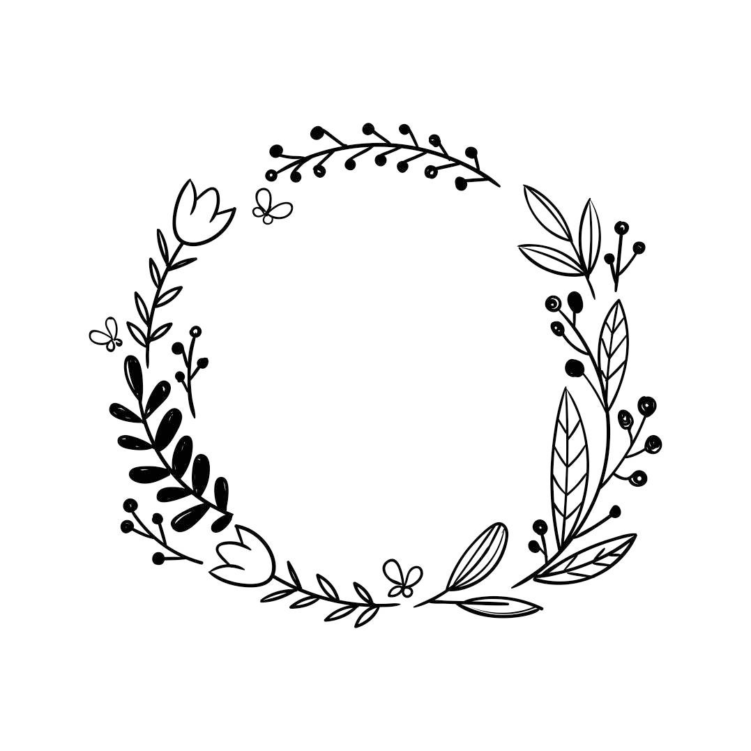 Download Frame Wedding Flower vinyl Graphics SVG Dxf EPS Png Cdr Ai Pdf | Etsy
