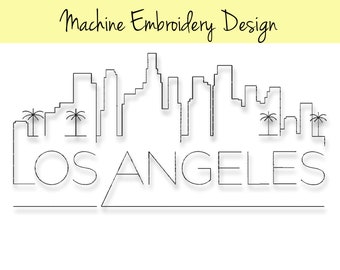 Los Angeles Skyline Embroidery Machine Designs