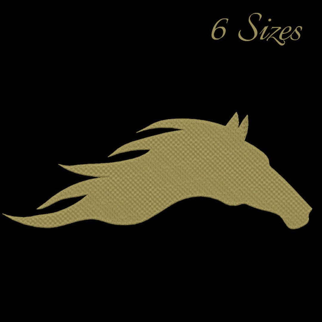 Horse Head Embroidery Machine Design Animal Digital Instant Etsy