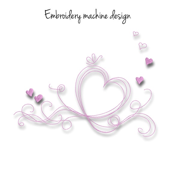 Valentine's day embroidery machine designs pes wedding pattern heart marrried instant digital download Il_570xn