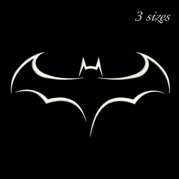 Batman embroidery design outline machine designs in the hoop pes file superheroes pattern digital download Il_570xn