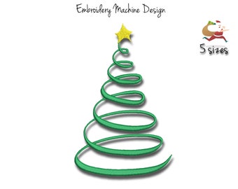 Christmas tree machine embroidery designs instant digital download pattern holiday designs pes file