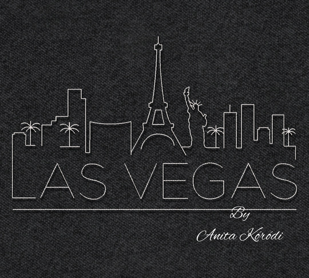 Las Vegas Skyline Embroidery Design for Machine Pes File Etsy