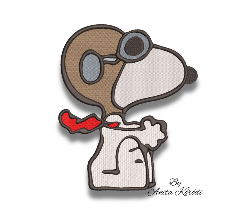 Snoopy Red Baron machine embroidery designs pes instant Etsy