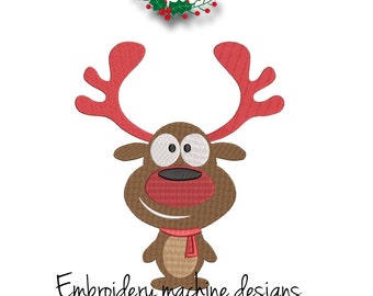 Christmas deer machine embroidery designs instant digital download pes pattern holiday