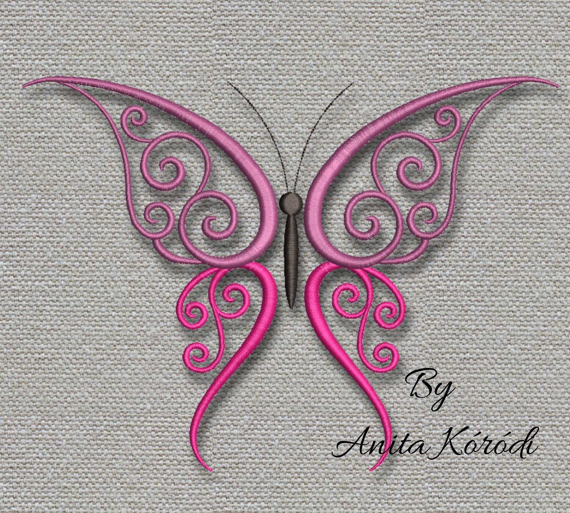 Butterfly Embroidery Machine Design Pe Pes File Digital