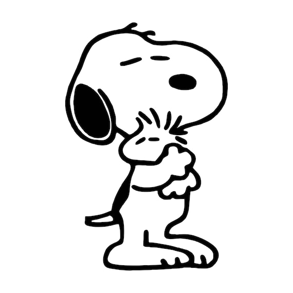 Download Snoopy Hugging Woodstock Graphics SVG Dxf EPS Png Cdr Ai ...