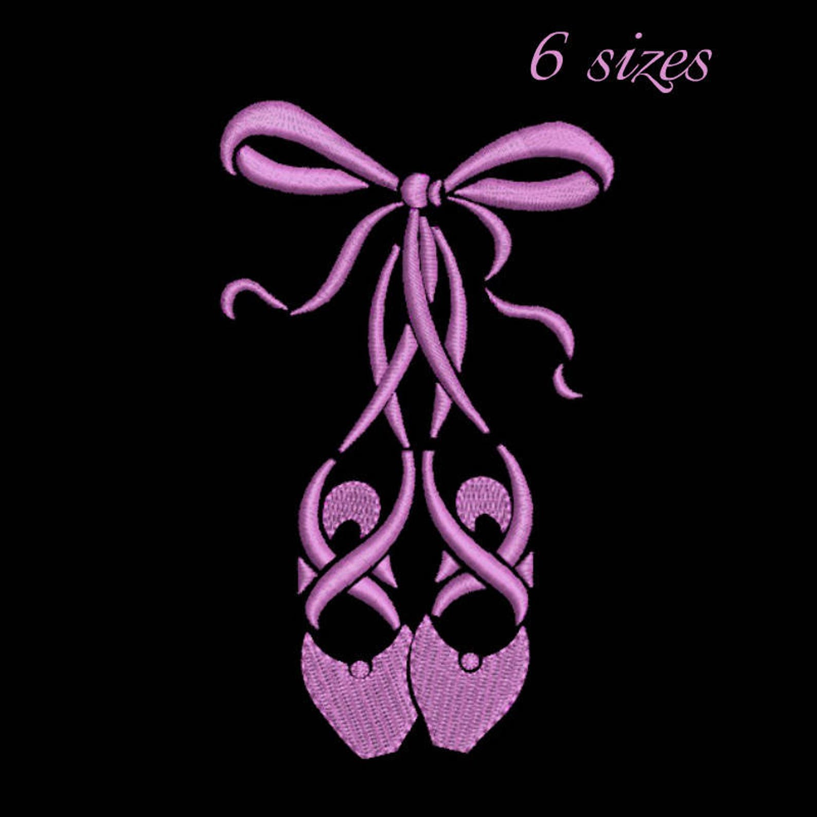 ballerina ballet shoes embroidery machine designs sport pattern digital instant design t-shirt towel dog design hoop file