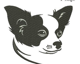 Chihuahua embroidery design dog pattern puppy designs in the hoop pes files towel machine instant digital download