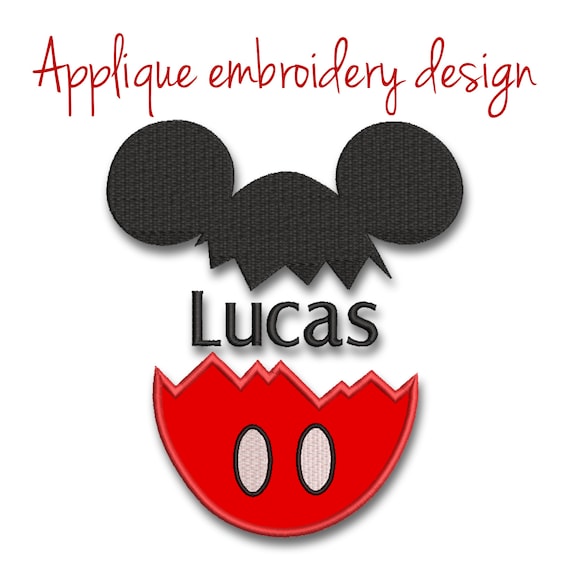 Mickey Mouse monogram frame embroidery machine design easter digital instant download pattern hoop pes file t-shirt Il_570xn