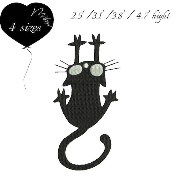Cat scratching embroidery machine design kitten kitty animal digital boy instant download pattern hoop file t-shirt fill stitch designs Il_570xn