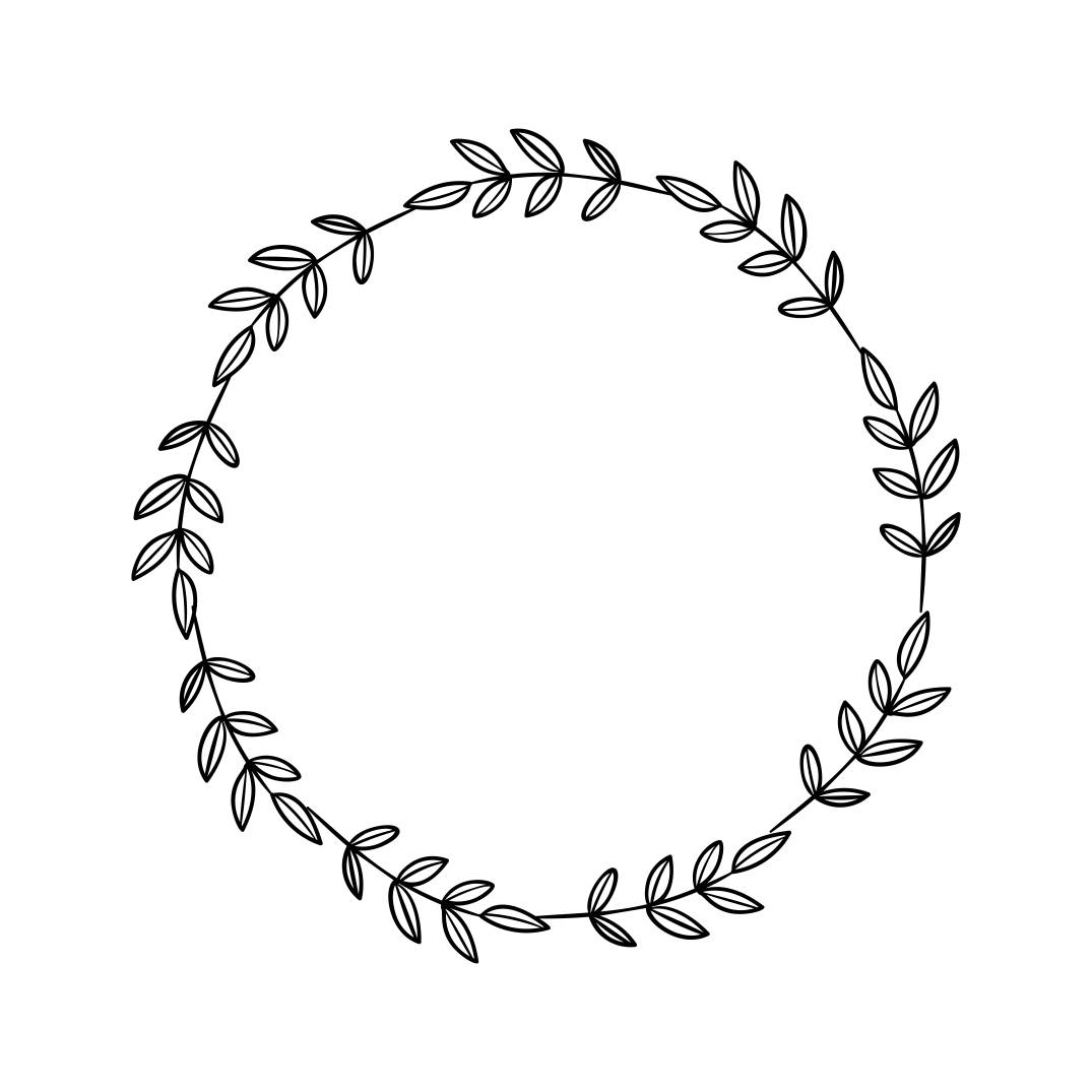 wedding vintage flowers frame circle Graphics SVG Dxf EPS Png Cdr Ai Pdf Vector Art Clipart 