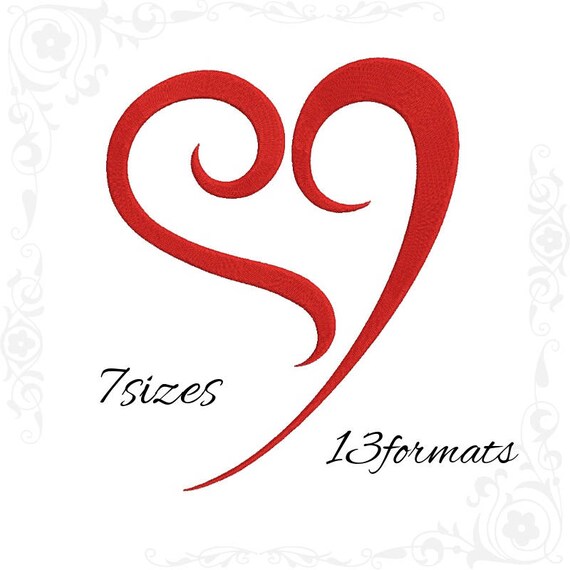 Heart Love Embroidery Machine Design digital instant download pattern hoop file t-shirt marriage towel designs Il_570xn