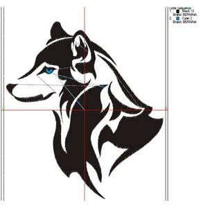 Siberian Husky Embroidery Machine Designs animal pattern digital instant pet head design t-shirt towel puppy designs hoop file image 2