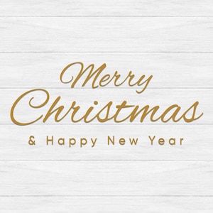 Frohe Weihnachten und glückliches neues Jahr svg dxf eps png cdr ai pdf Vektor Kunst Clipart sofortiger Download Digitalschnitt Druckdatei Cricut Silhouette