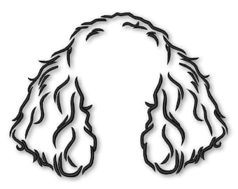 Poodle Dog Ear Embroidery Machine Designs pattern digital instant download design pes t-shirt in the hoop file