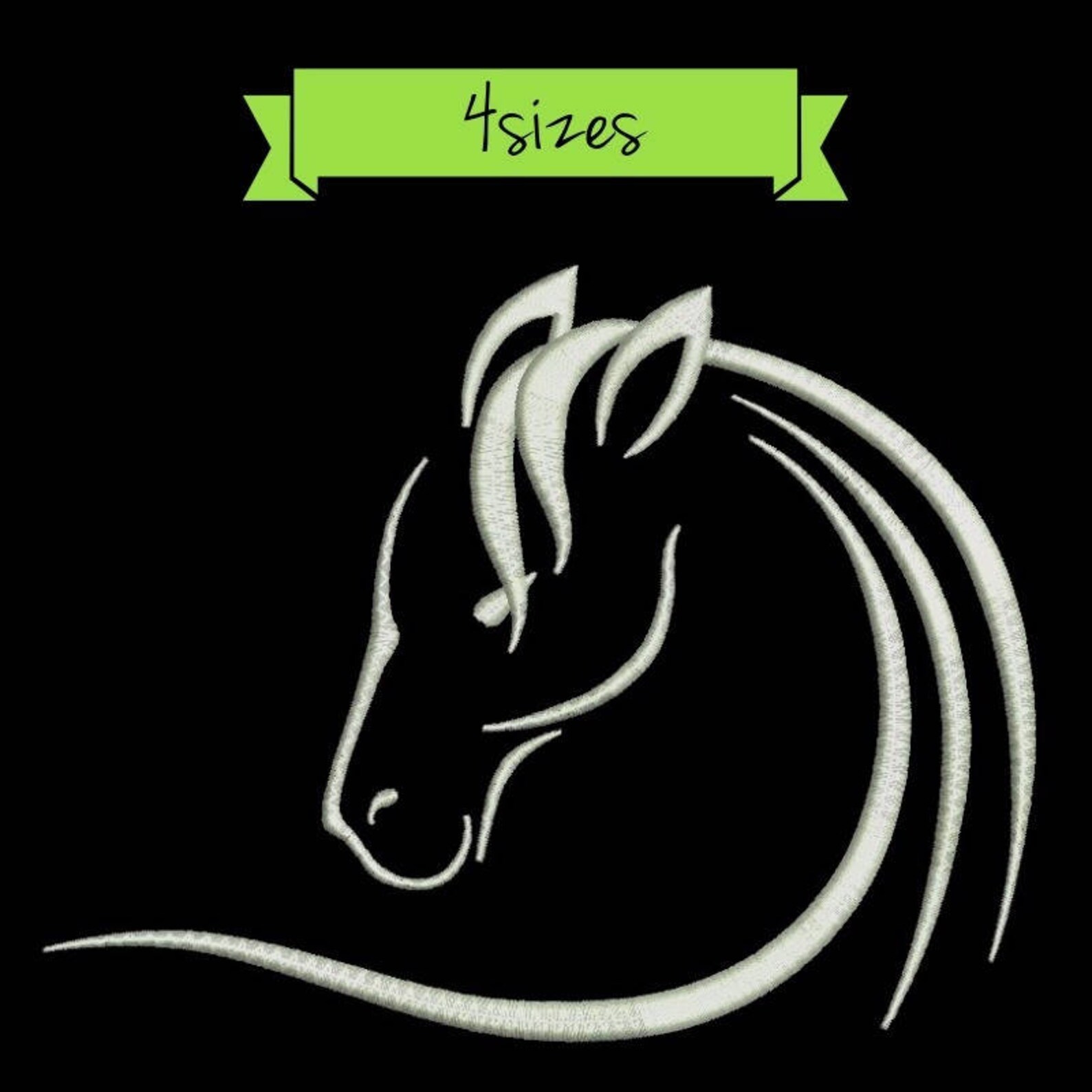 Horse Head Embroidery Machine Design Animal Digital Instant Etsy