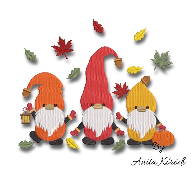 Thanksgiving Gnomes Embroidery Machine Designs Pumpkin Instant Etsy