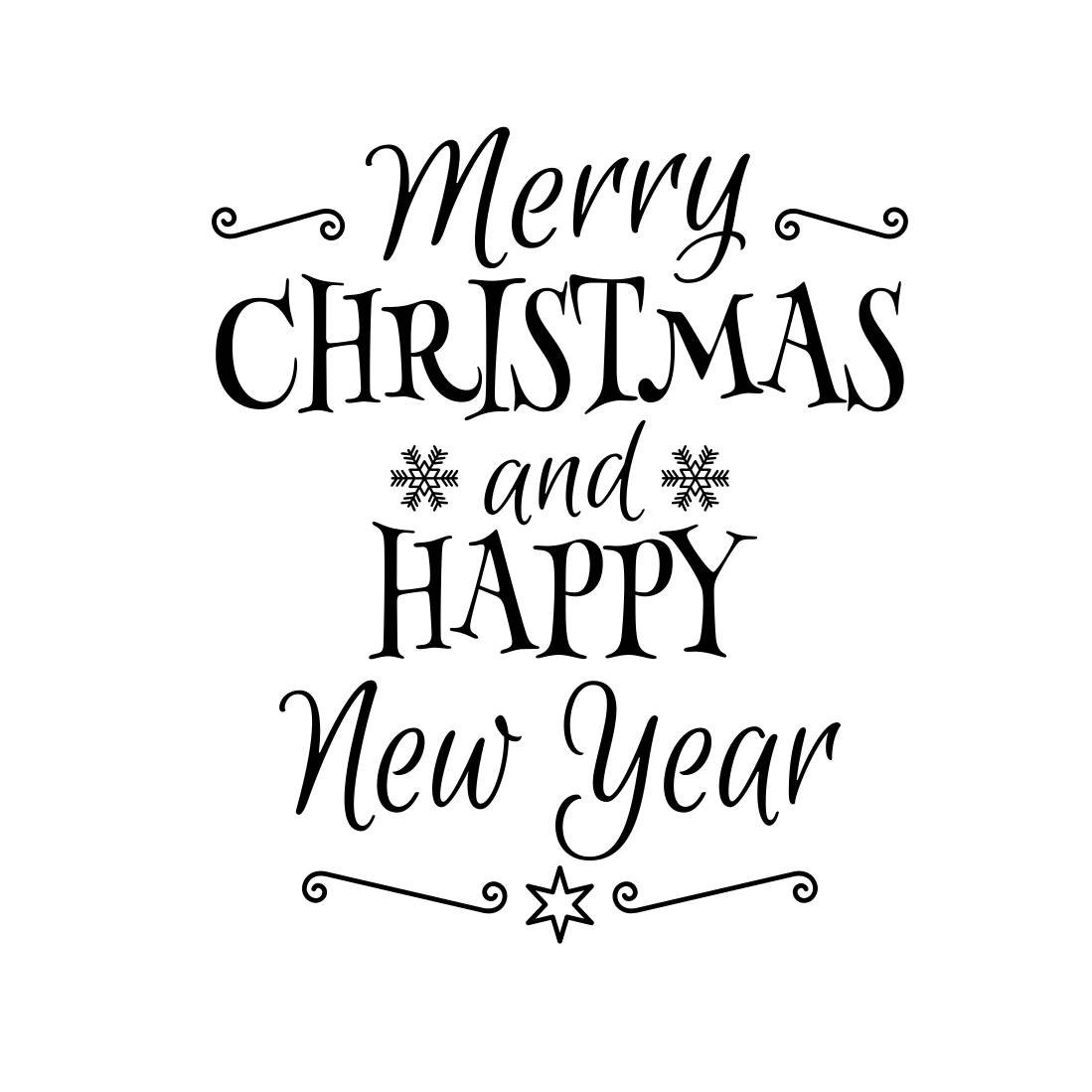 Download Merry Christmas and Happy New Year Graphics SVG Dxf EPS ...