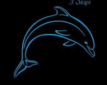 Dolphin embroidery design sea designs animals instant digital download in the hoop pes files outline patterns