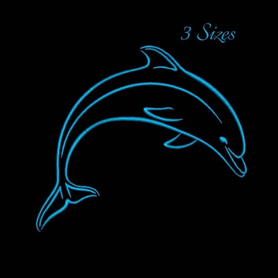 Dolphin embroidery design sea designs animals instant digital download in the hoop pes files outline patterns Il_570xn