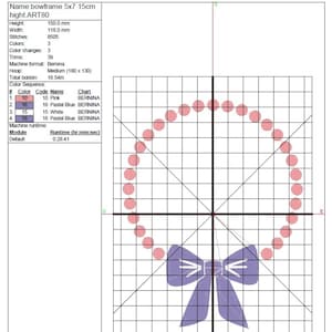 Frame embroidery machine designs circle bow monogram frame pes instant digital download font marriage towel design hoop file image 3