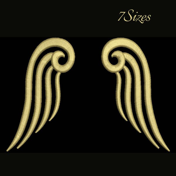 Wings machine embroidery design designs instant digital download pattern angel holiday designs in the hoop file towel